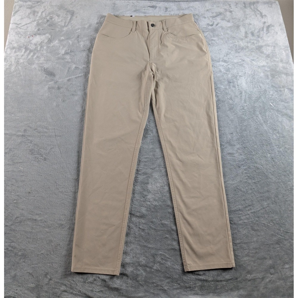 Rhoback Pants Mens 32x30 Beige Delta Performance Chino 5 Pocket Golf Stretch